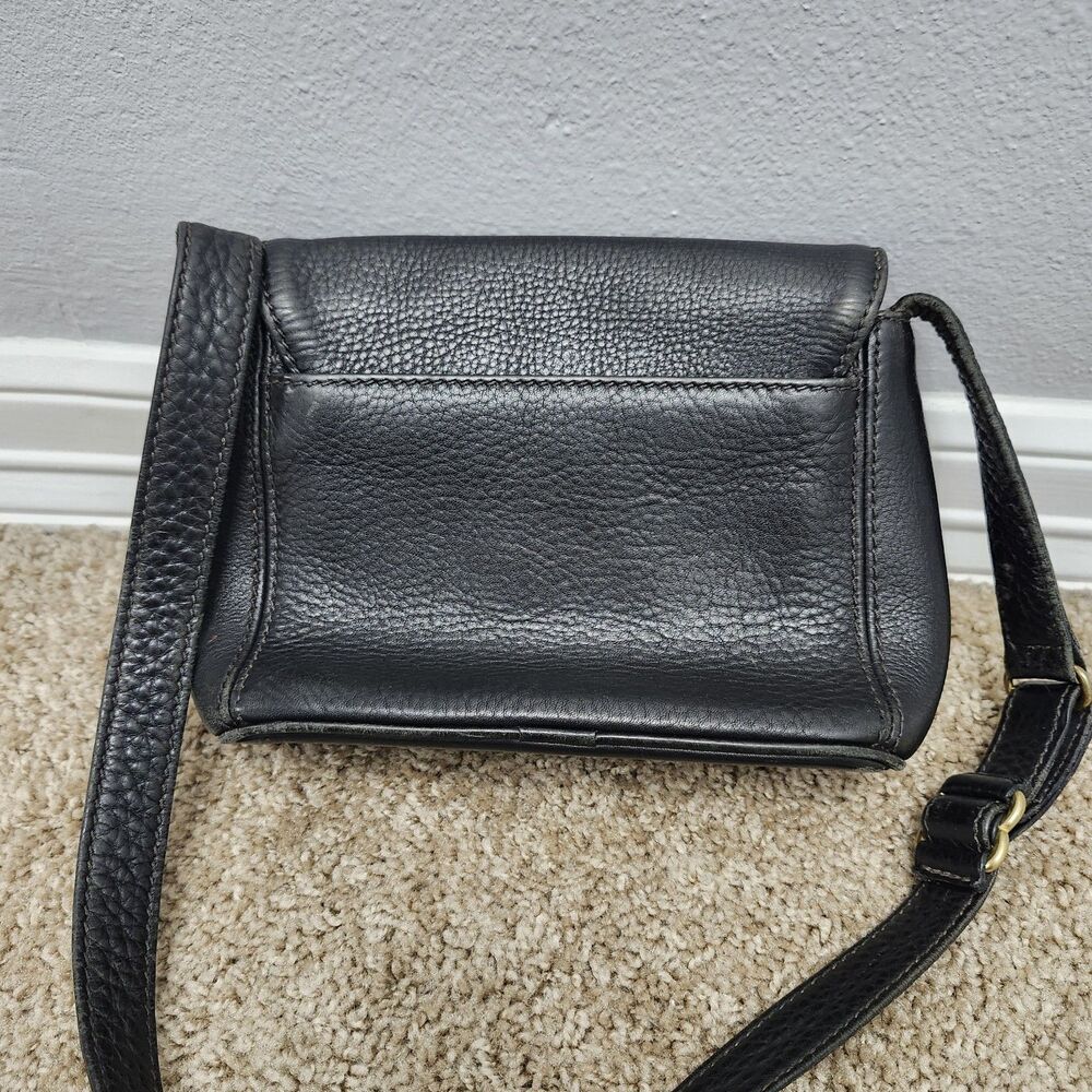 Coach 4929 Black Pebbled Leather Messenger Cross Body Handbag Adjustable Strap - Picture 2 of 16